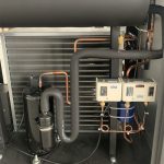 The interior of the 50 cfm refrigerated air dryer